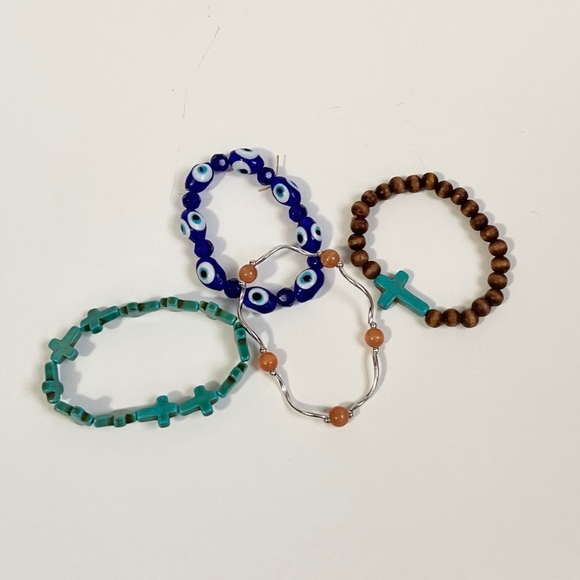 📿 Bracelets Cross Evil Eye - Picture 2 of 3